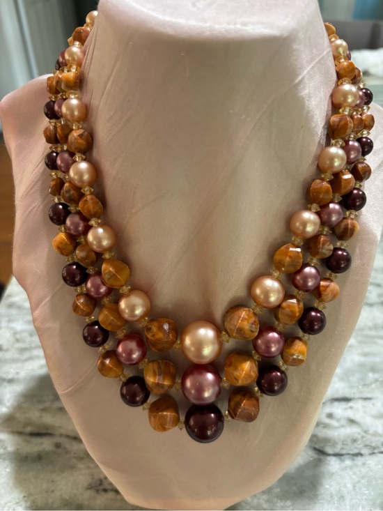 Jewelry - Vintage MCM Japan Marked Statement Necklace and Earring Demi-Parure Set